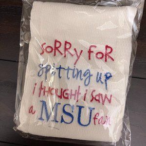 Red and Blue Sports Fan embroidered Burp Cloth Set